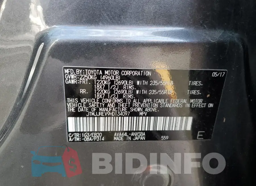 JTMJJREV9HD134097 Photo# 14