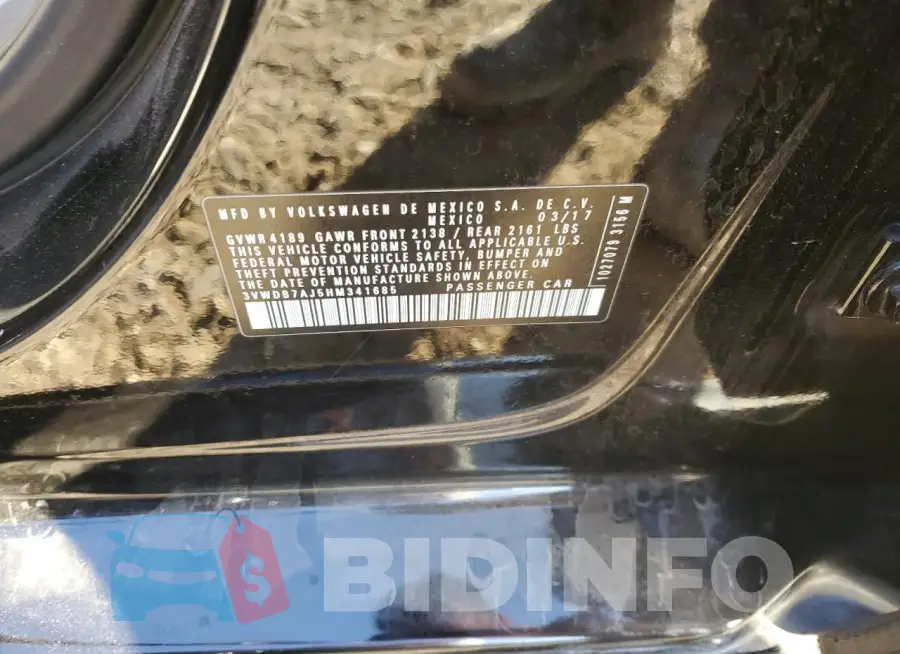 3VWDB7AJ5HM341685 Photo# 12