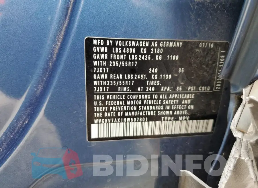 WVGRV7AX1HW507801 Photo# 12