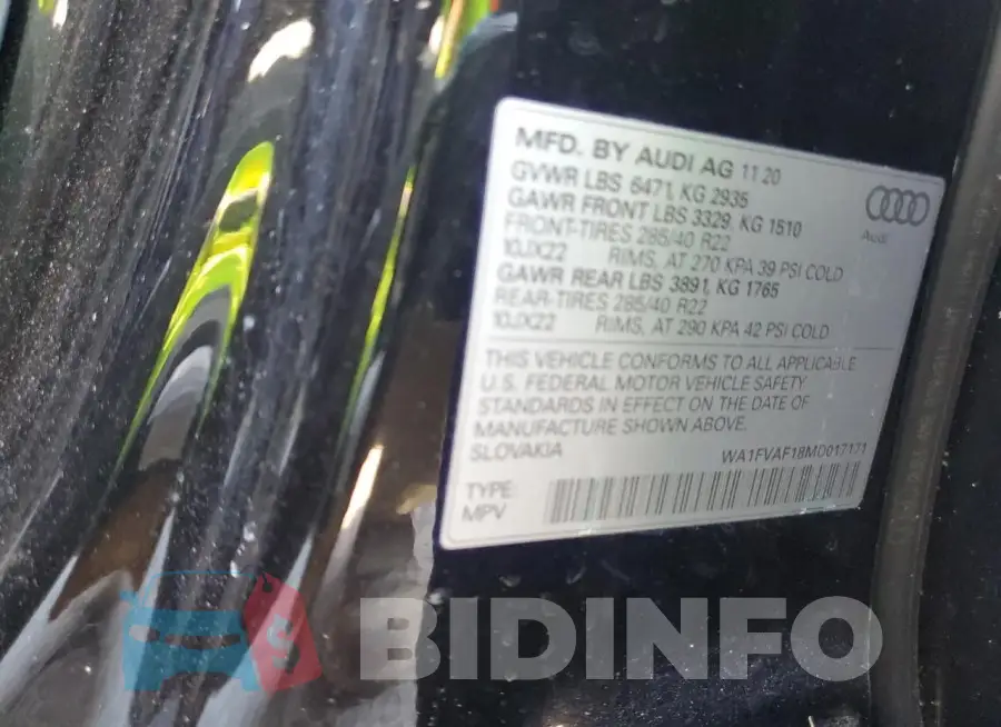 WA1FVAF18MD017171 Photo# 12