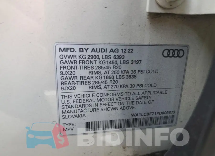 WA1LCBF71PD009873 Photo# 12
