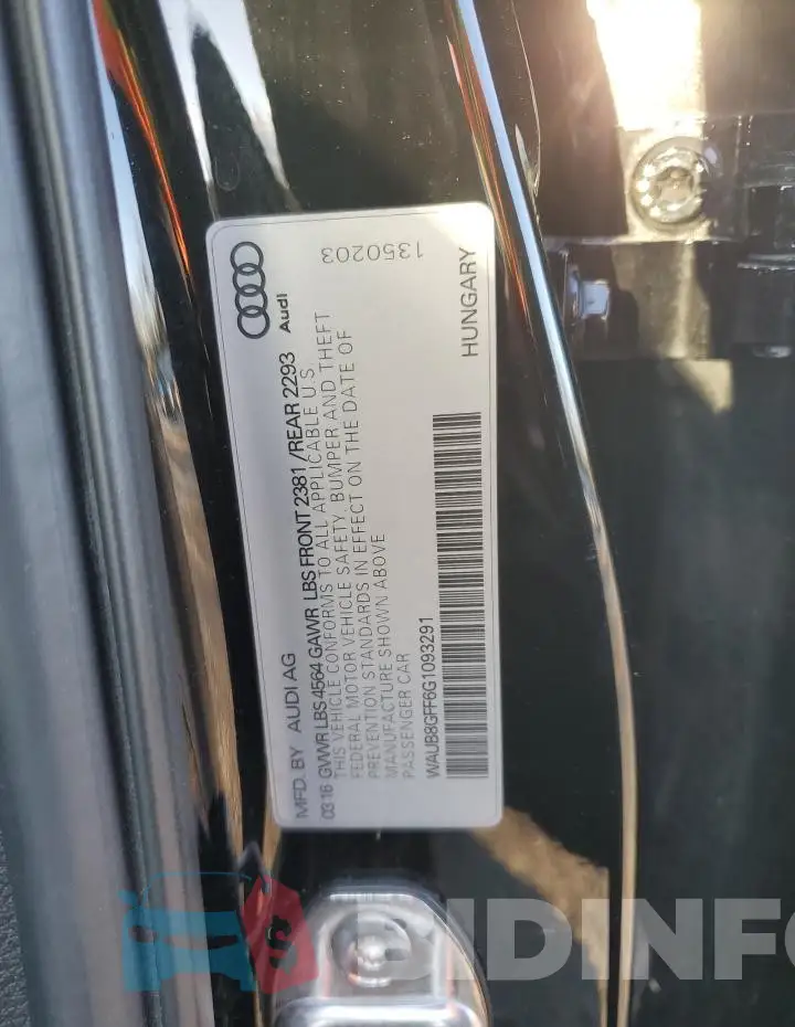 WAUB8GFF6G1093291 Photo# 12
