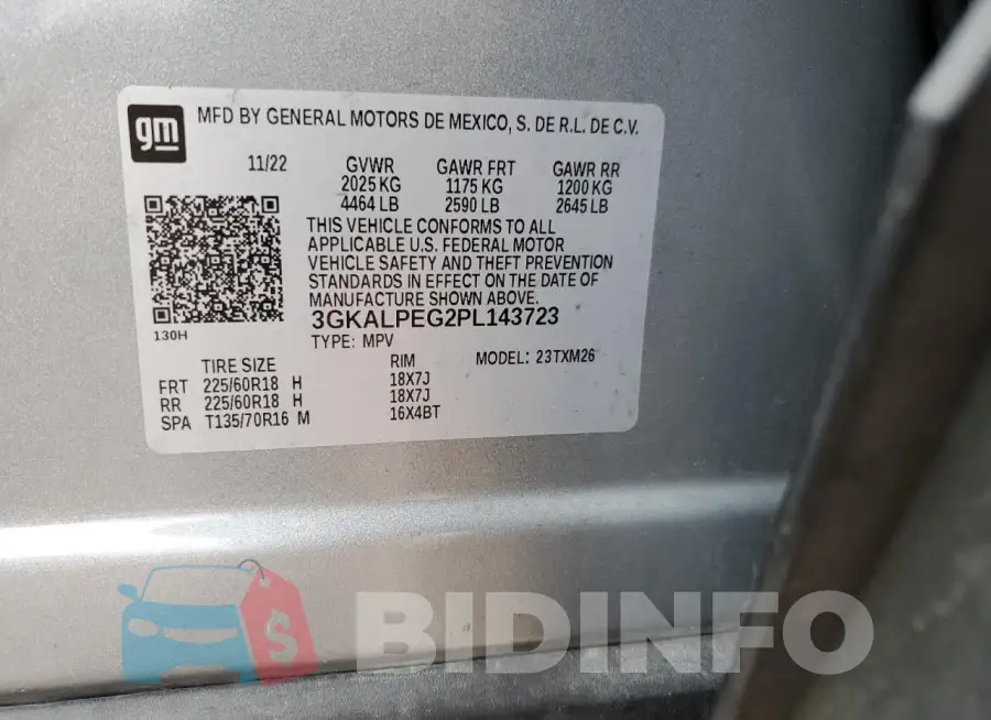 3GKALPEG2PL143723 Photo# 14