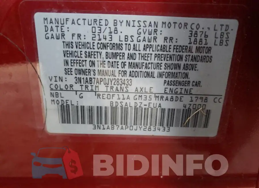 3N1AB7AP0JY283433 Photo# 12