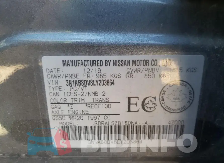 3N1AB8DV8LY203864 Photo# 12