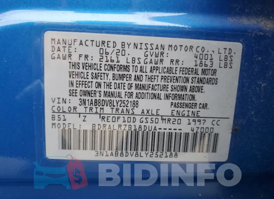 3N1AB8DV8LY252188 Photo# 12