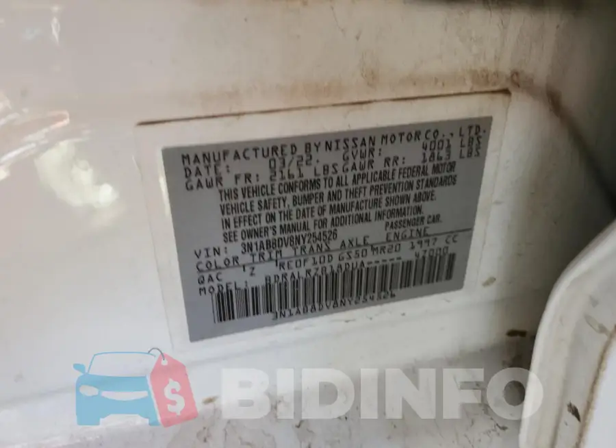 3N1AB8DV8NY254526 Photo# 12