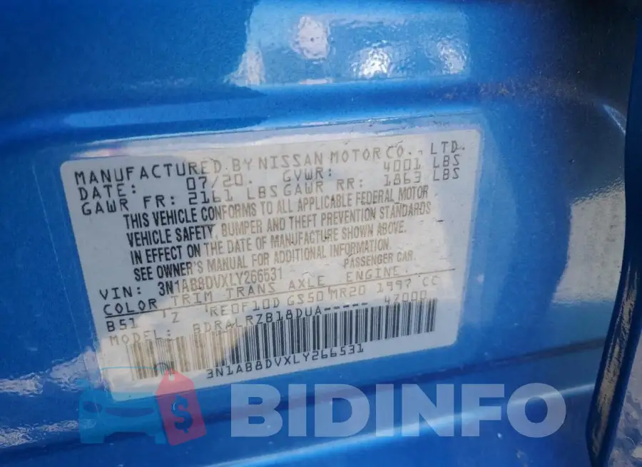 3N1AB8DVXLY266531 Photo# 12