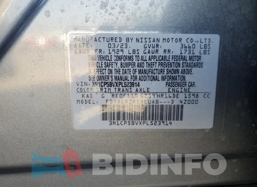 3N1CP5BVXPL523914 Photo# 13
