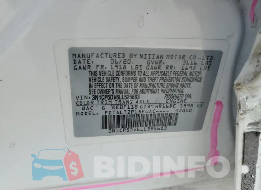 3N1CP5DV6LL525683 Photo# 13