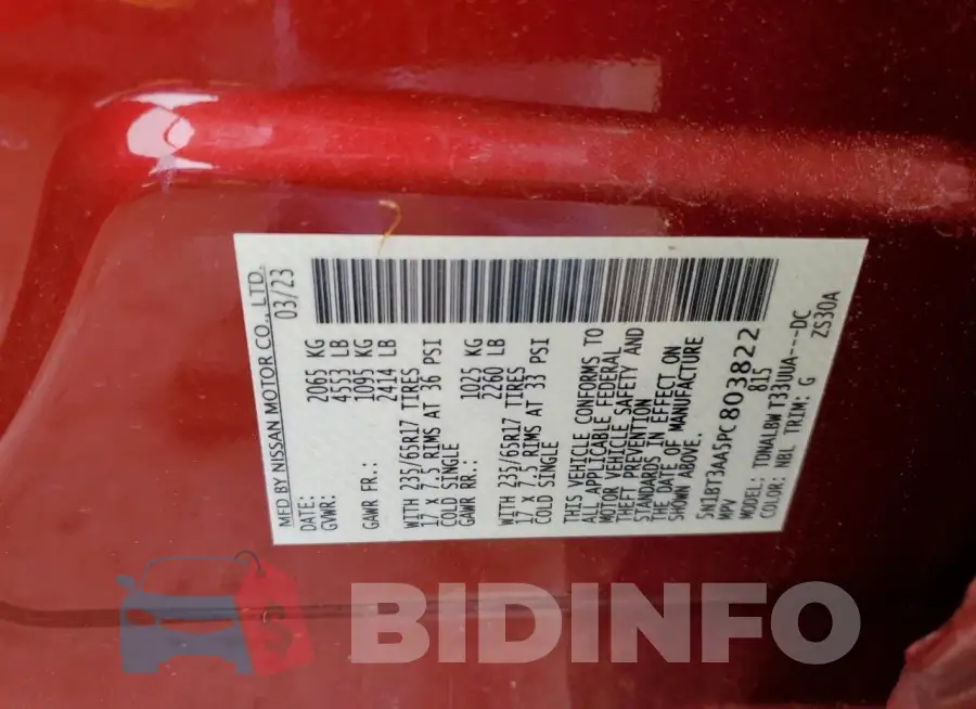 5N1BT3AA5PC803822 Photo# 13