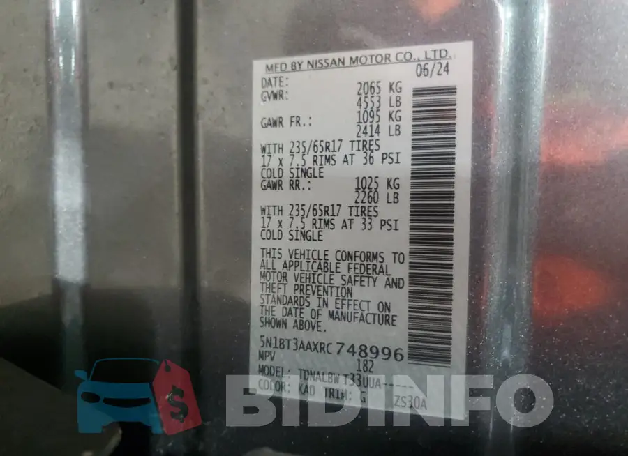 5N1BT3AAXRC748996 Photo# 14