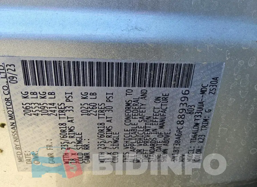 5N1BT3BA6PC889396 Photo# 14
