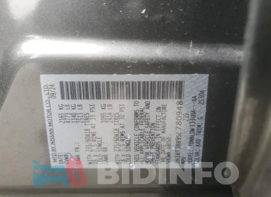 5N1BT3BB9SC780948 Photo# 13