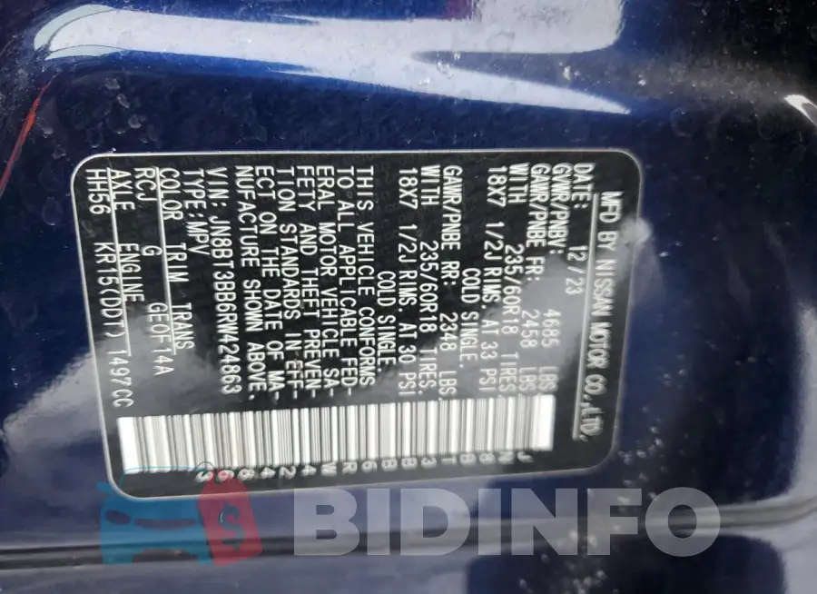 JN8BT3BB6RW424863 Photo# 14