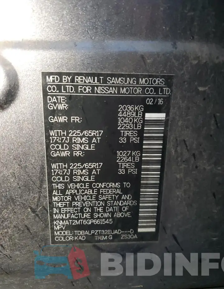 KNMAT2MT6GP661545 Photo# 13