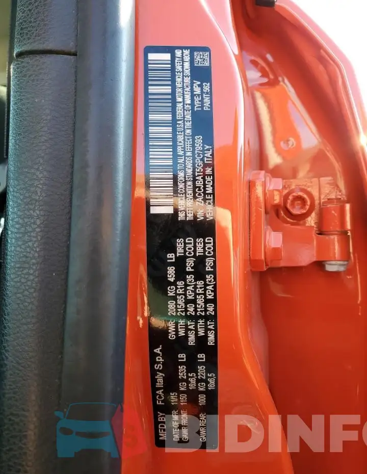 ZACCJBAT5GPC79593 Photo# 13