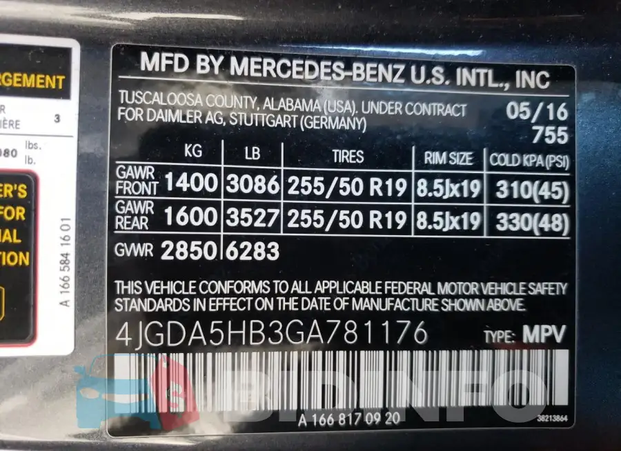 4JGDA5HB3GA781176 Photo# 13