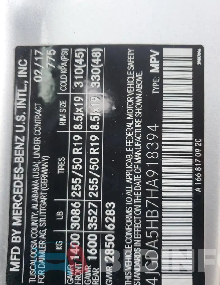 4JGDA5HB7HA918394 Photo# 13