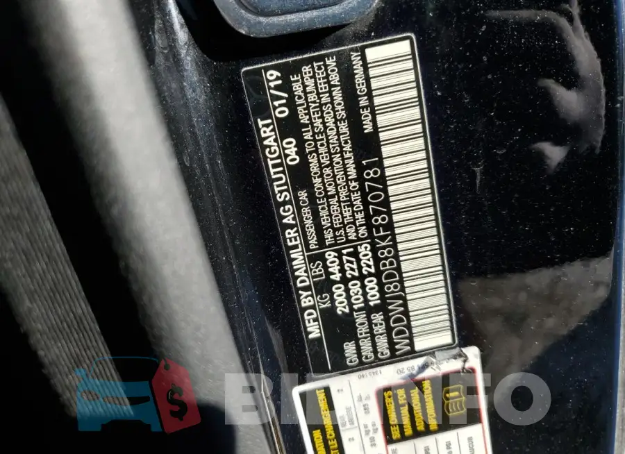 WDDWJ8DB8KF870781 Photo# 12