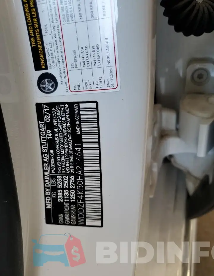 WDDZF4KB0HA214641 Photo# 12
