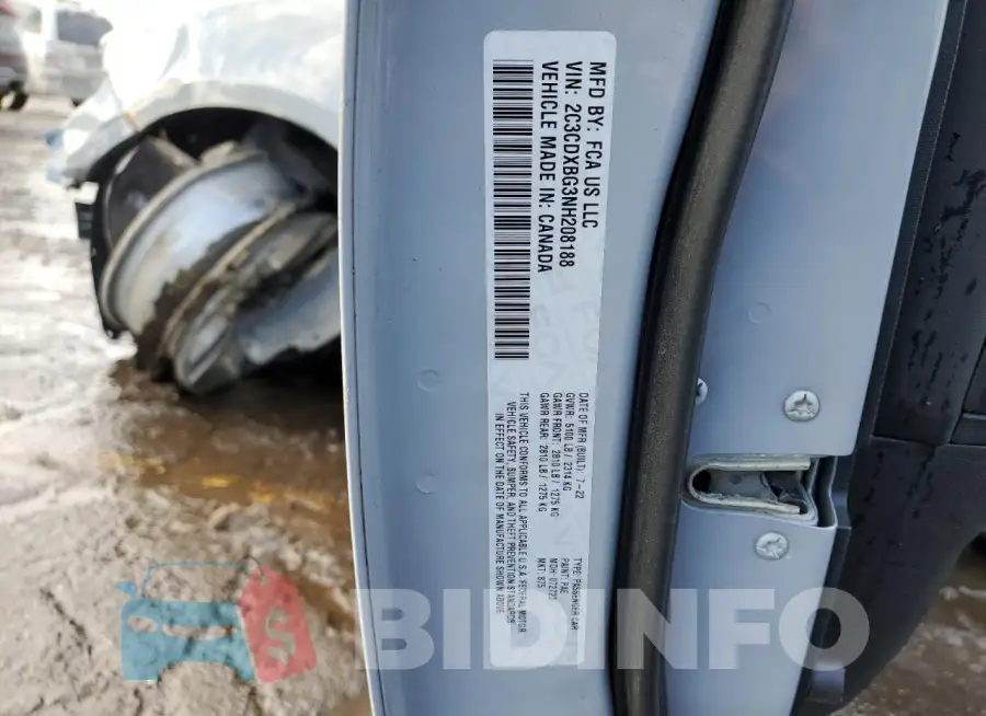 2C3CDXBG3NH208188 Photo# 12