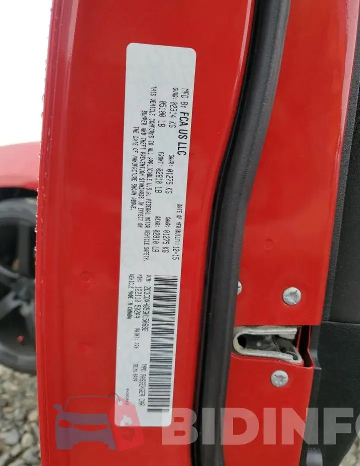 2C3CDXHG5GH150692 Photo# 13