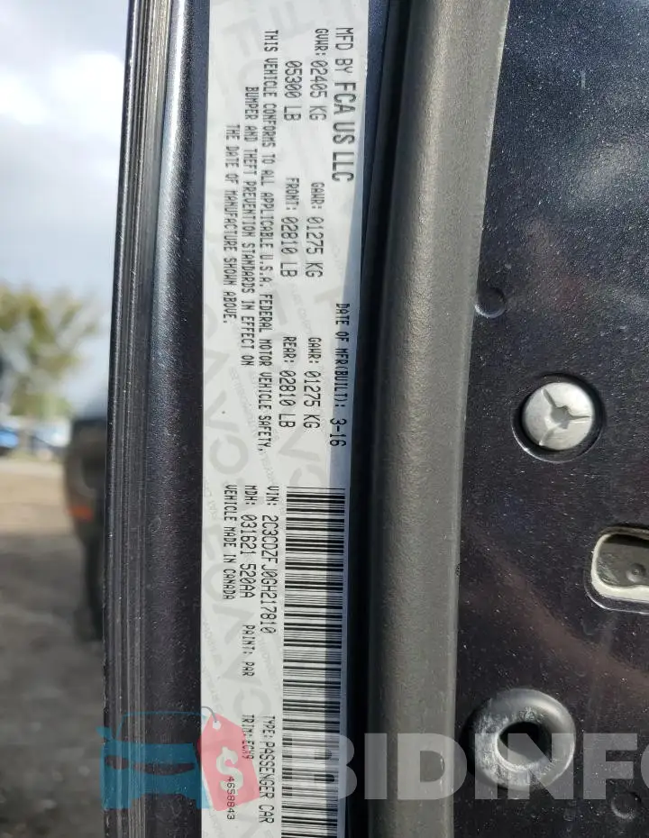 2C3CDZFJ0GH217810 Photo# 13