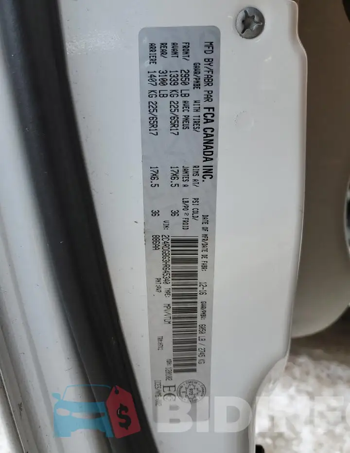 2C4RDGBG3HR645340 Photo# 13
