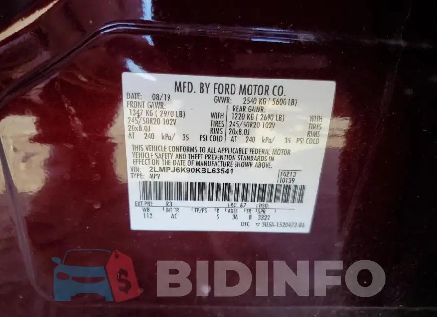 2LMPJ6K90KBL63541 Photo# 13