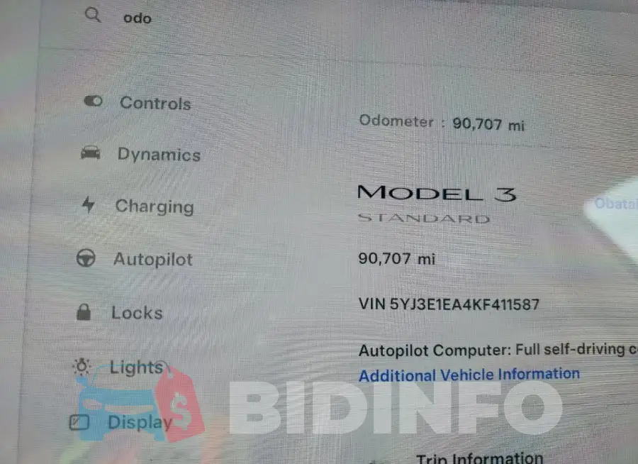 5YJ3E1EA4KF411587 Photo# 9