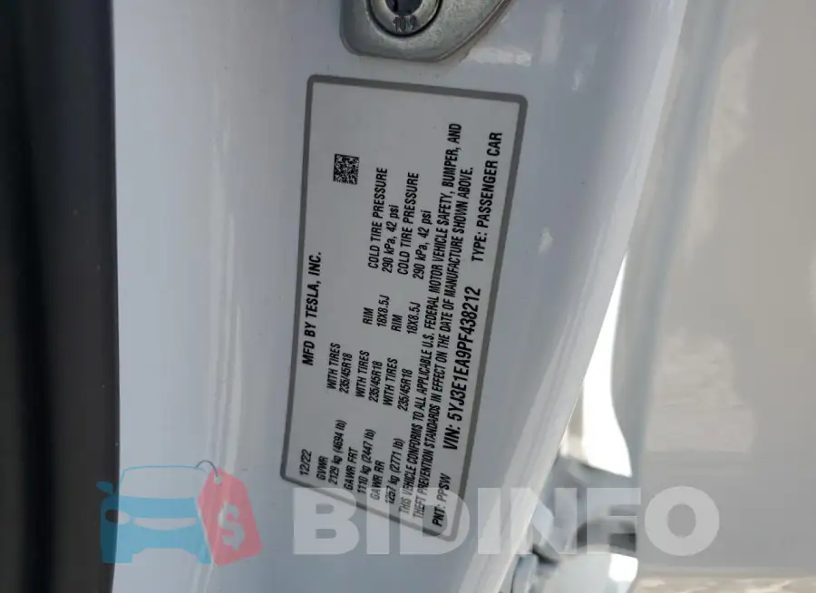 5YJ3E1EA9PF438212 Photo# 12