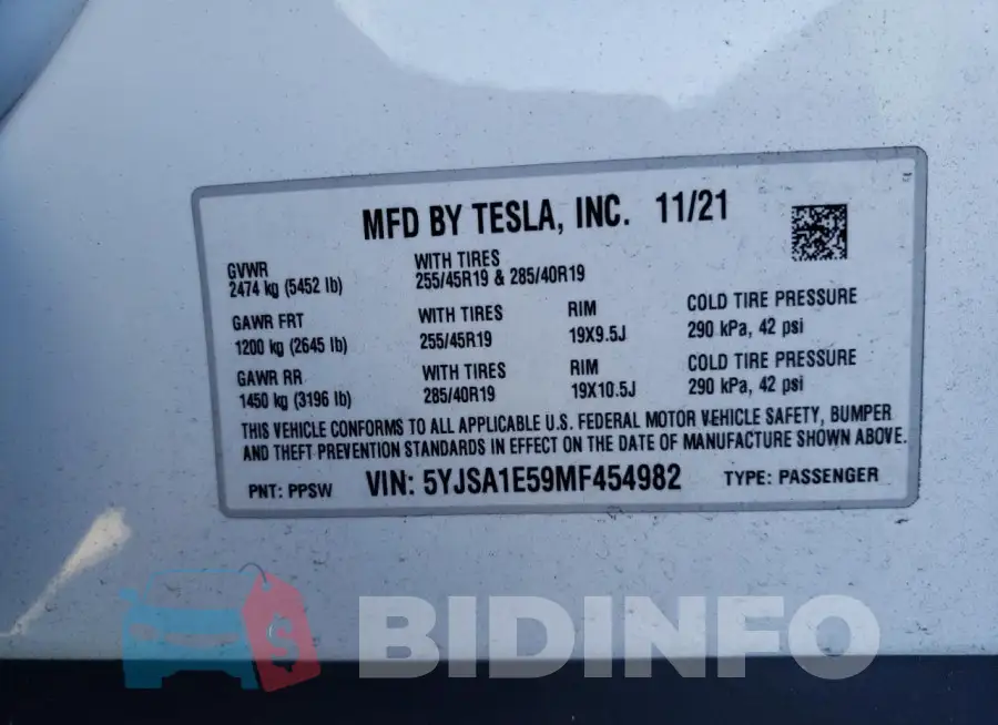 5YJSA1E59MF454982 Photo# 13