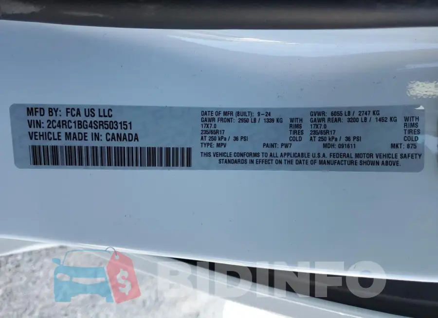 2C4RC1BG4SR503151 Photo# 13