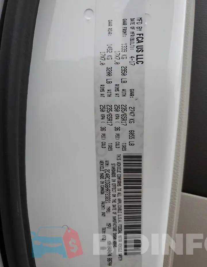 2C4RC1DG6HR723221 Photo# 13