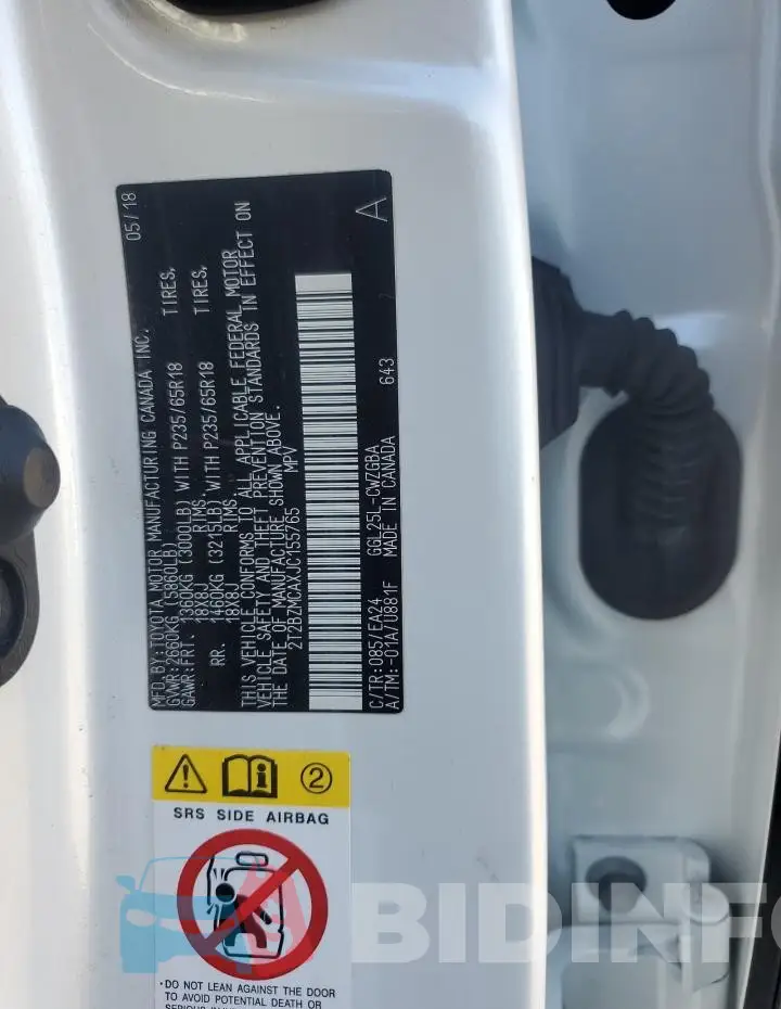 2T2BZMCAXJC155765 Photo# 13