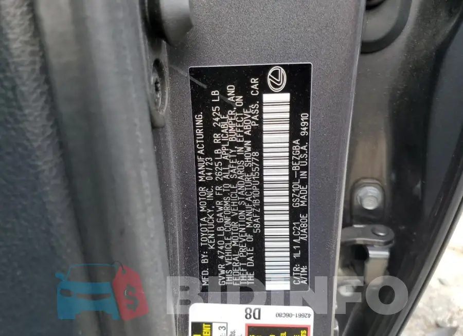 58AFZ1B10PU155778 Photo# 12