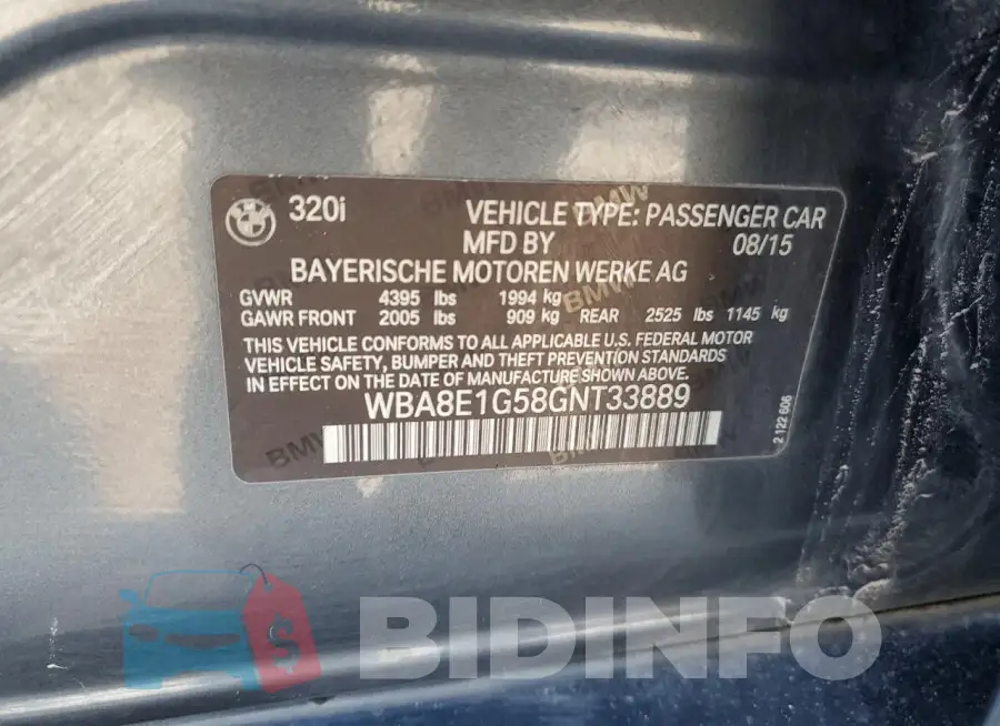 WBA8E1G58GNT33889 Photo# 12