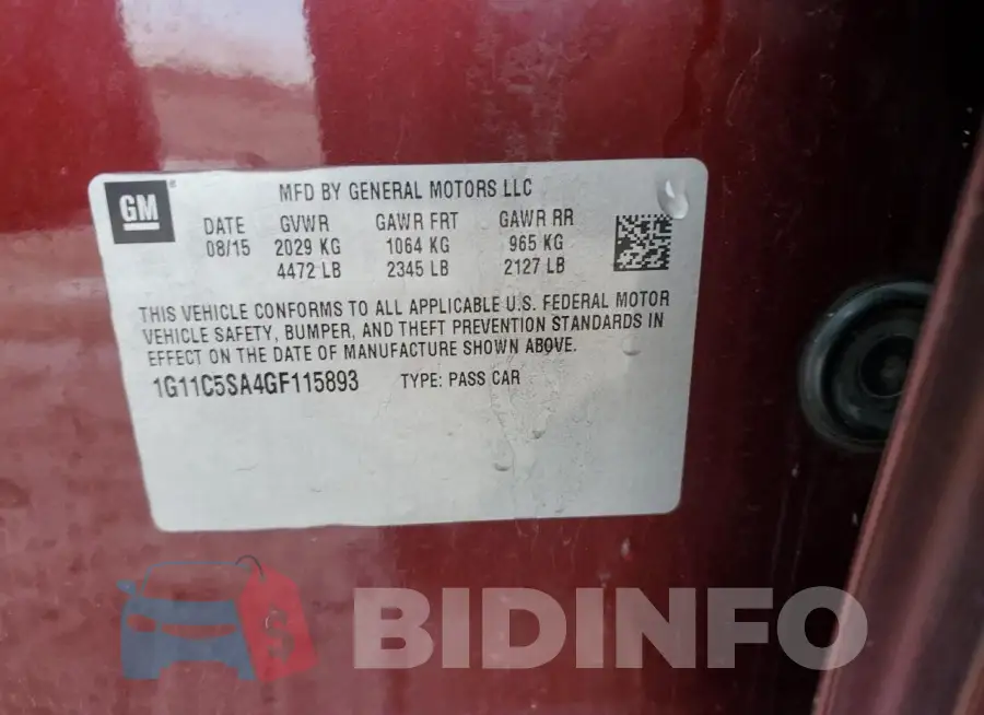 1G11C5SA4GF115893 Photo# 12