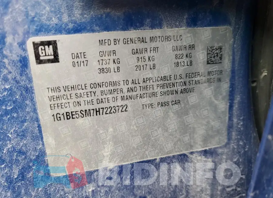 1G1BE5SM7H7223722 Photo# 12
