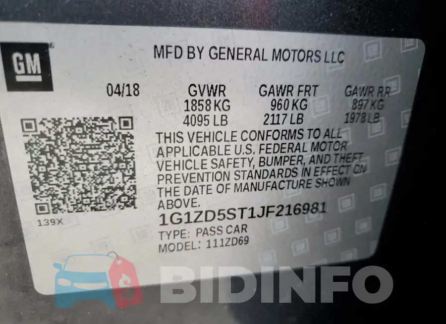 1G1ZD5ST1JF216981 Photo# 12