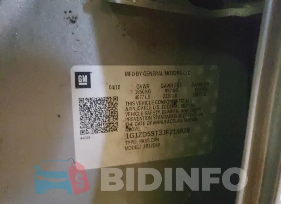 1G1ZD5ST3JF215928 Photo# 12