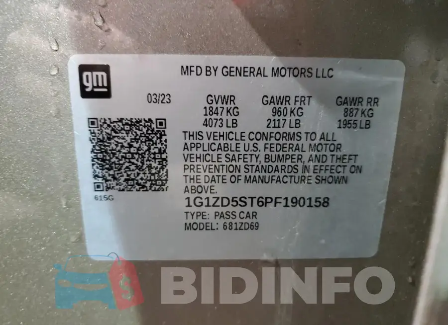 1G1ZD5ST6PF190158 Photo# 12