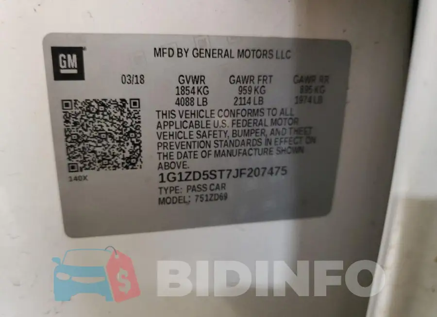 1G1ZD5ST7JF207475 Photo# 13