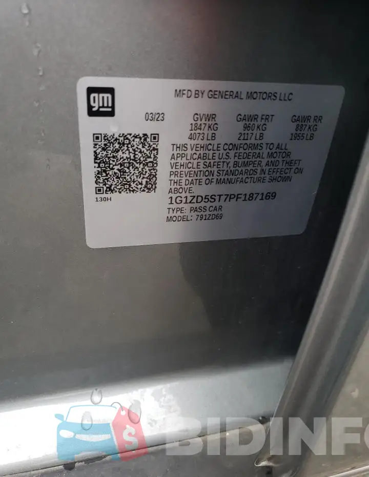 1G1ZD5ST7PF187169 Photo# 13