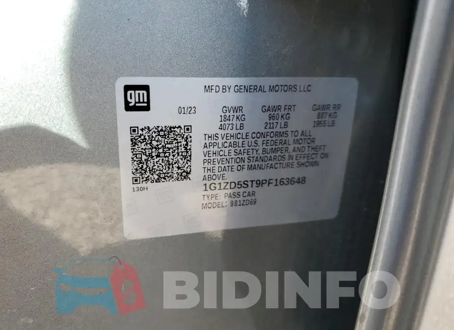 1G1ZD5ST9PF163648 Photo# 13