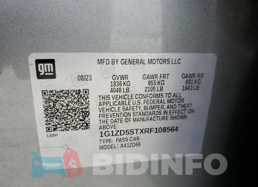 1G1ZD5STXRF108564 Photo# 13