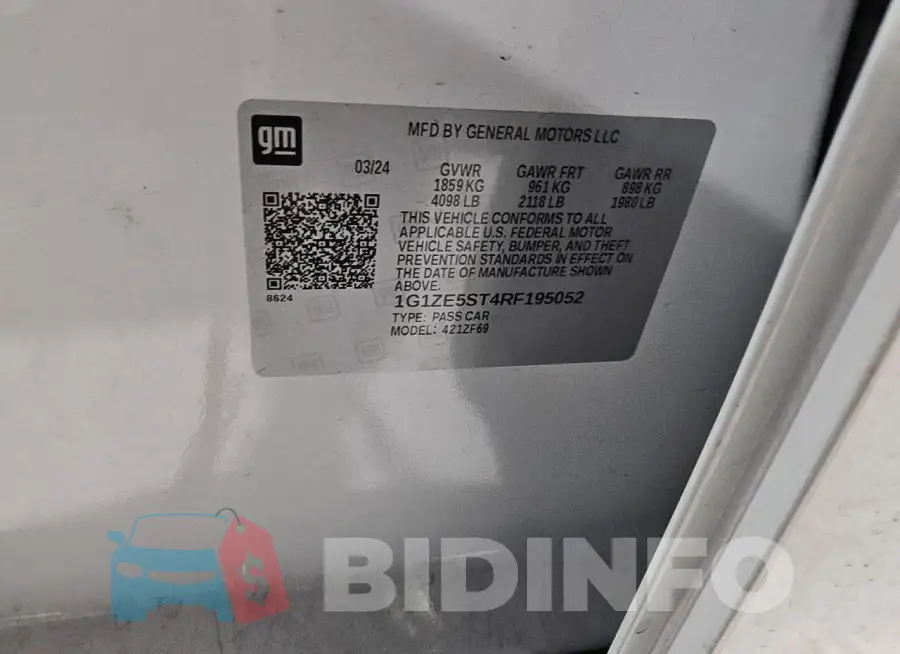 1G1ZE5ST4RF195052 Photo# 13
