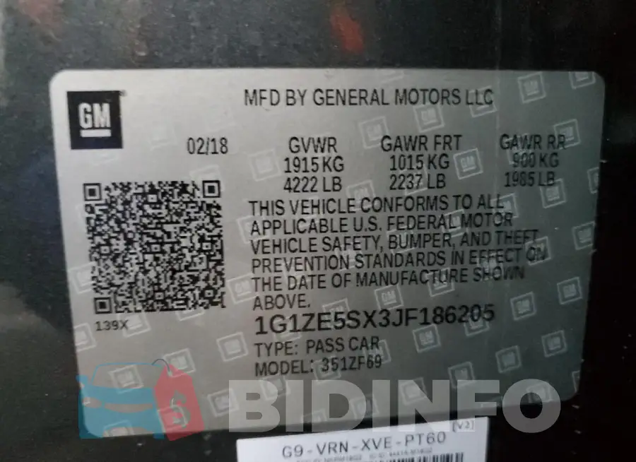 1G1ZE5SX3JF186205 Photo# 12