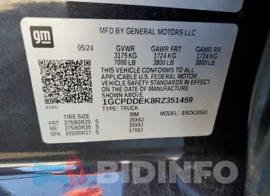 1GCPDDEK8RZ351459 Photo# 12